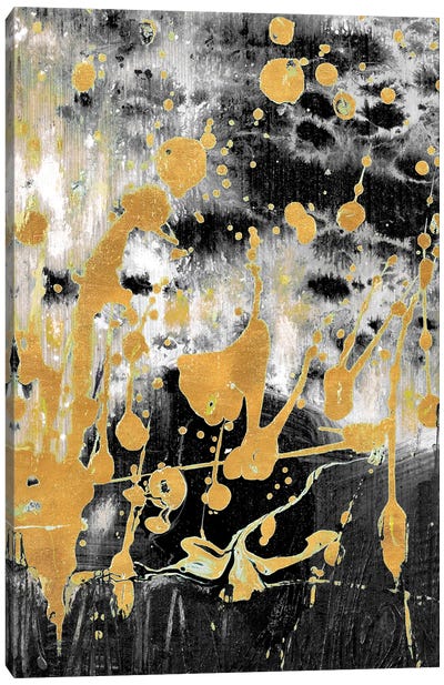 Gold Reflections Abstract Canvas Art Print