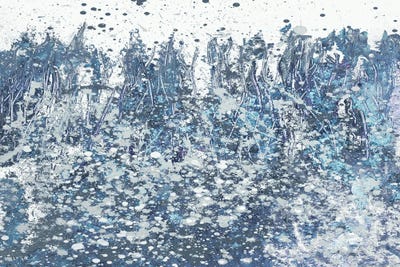 Blue Distant Slashes by Andy Beauchamp framed wall art