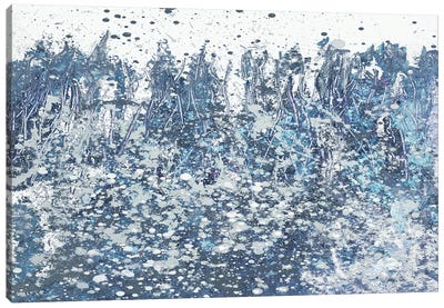 Blue Distant Slashes Canvas Art Print