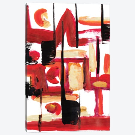 A Vision In Red Abstract Canvas Print #BCM41} by Andy Beauchamp Canvas Artwork