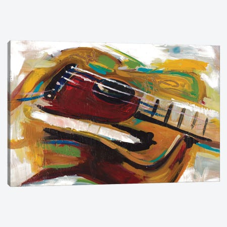 Colorful Guitar Canvas Print #BCM6} by Andy Beauchamp Canvas Print