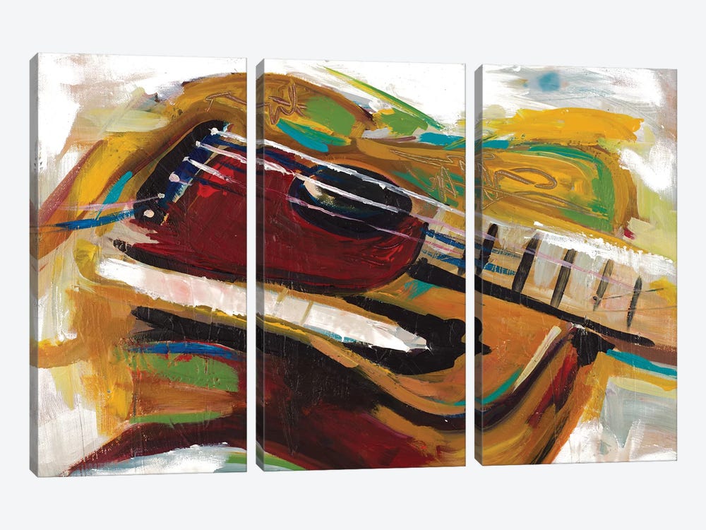Colorful Guitar by Andy Beauchamp 3-piece Canvas Artwork