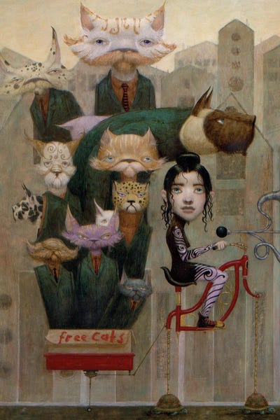 Whimsical Steampunk: Free Cats by Bill Carman