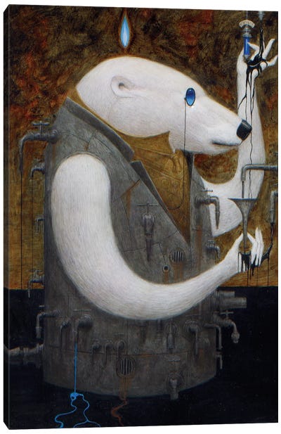 Goop Canvas Art Print - Polar Bear Art