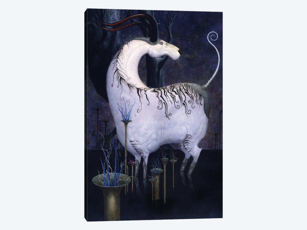 The Horned White by Bill Carman 1-piece Canvas Artwork