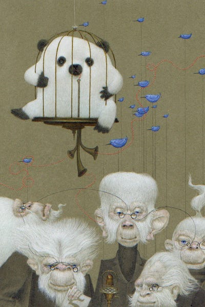 Whimsical Steampunk: Judging The Bird by Bill Carman