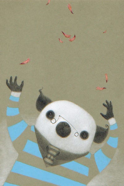 Bird Juggler by Bill Carman framed canvas print