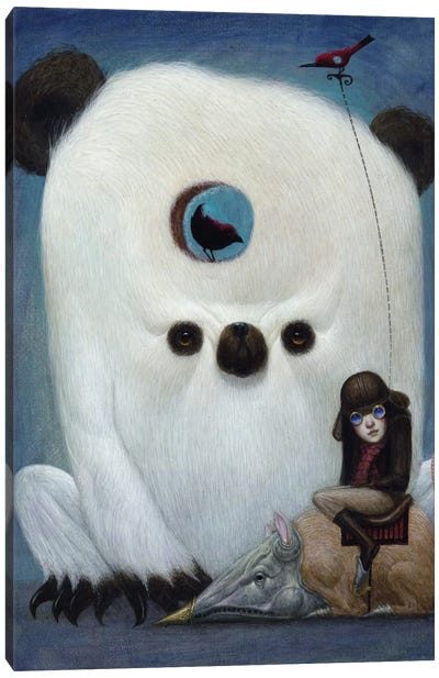 There's A Hole In My Bird, There's A Bird In My Hole Canvas Art Print - Bill Carman