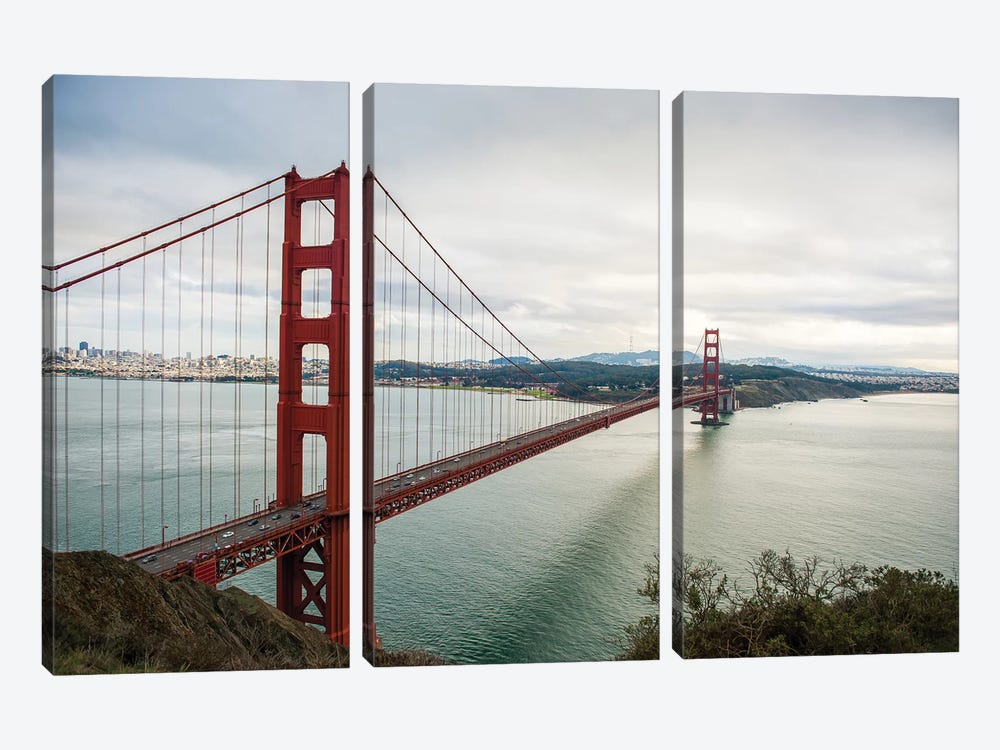 Golden Gate by Bill Carson Photography 3-piece Canvas Print