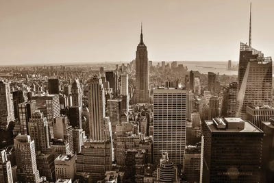 New York Sepia View by Bill Carson Photography acrylic art print