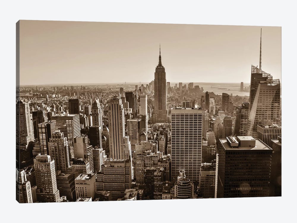 New York Sepia View by Bill Carson Photography 1-piece Canvas Art