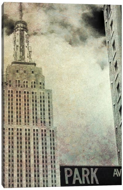 Park Ave View Sepia Canvas Art Print - Empire State Building