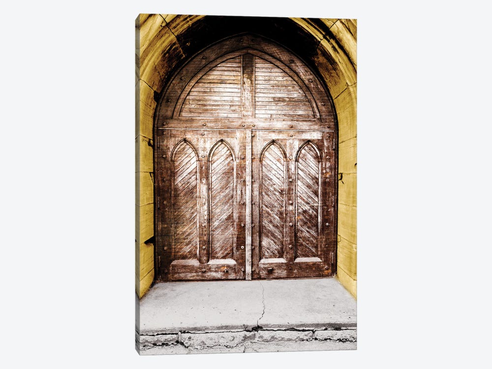 Golden Cathedral Door I by Bill Carson Photography 1-piece Canvas Art