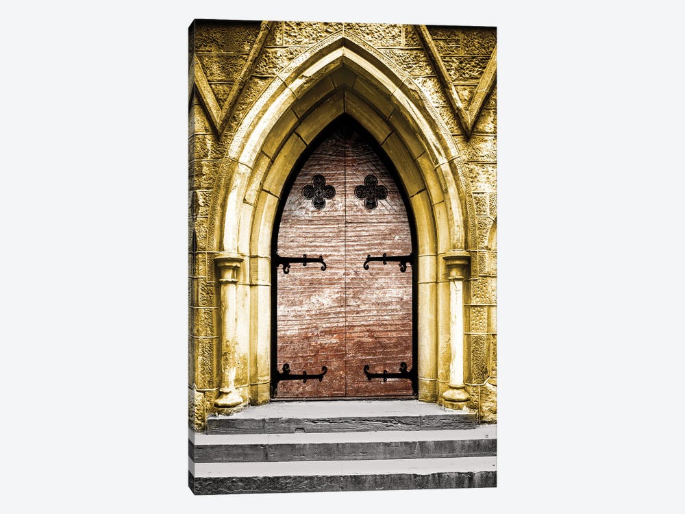 Golden Cathedral Door II by Bill Carson Photography 1-piece Canvas Artwork