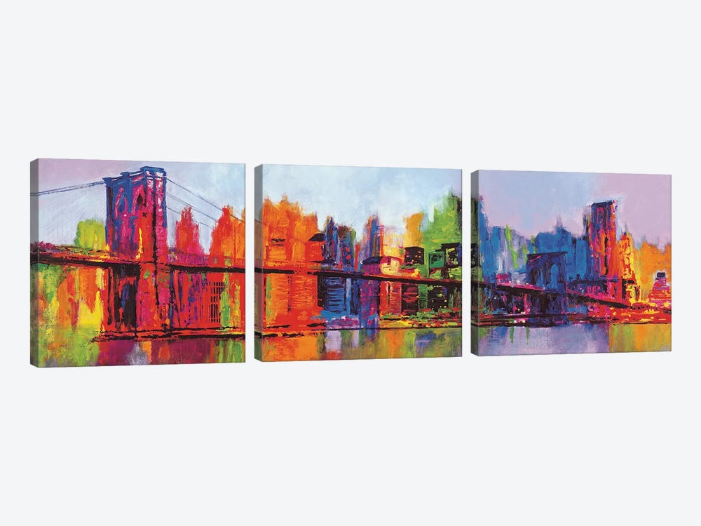 Abstract Manhattan by Brian Carter 3-piece Canvas Artwork