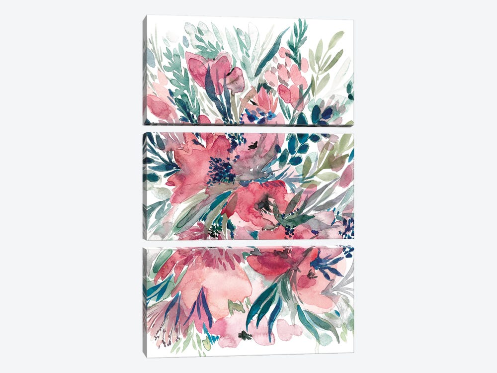 Floral Dance by Albina Bratcheva 3-piece Canvas Art Print