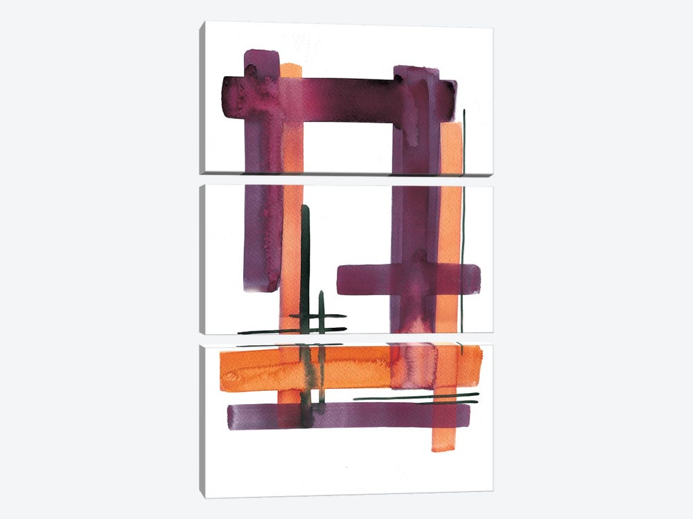 Criss-Cross by Albina Bratcheva 3-piece Canvas Artwork