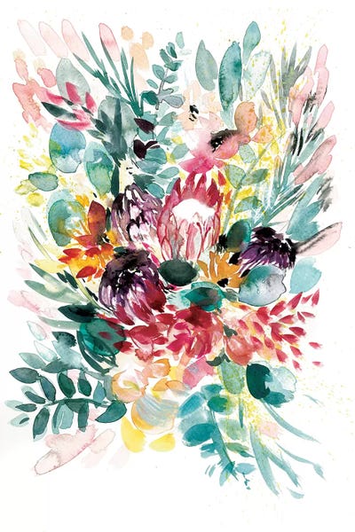 Floral Bouquet I by Albina Bratcheva multi panel art