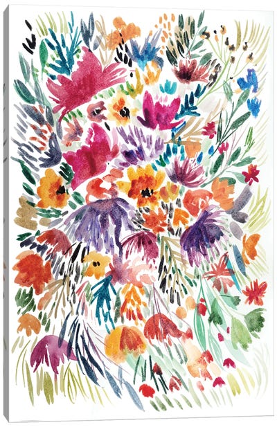 Floral Field II Canvas Art Print - Artists From Ukraine