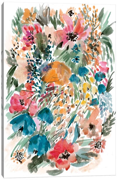 Floral Field III Canvas Art Print - Tropical Décor