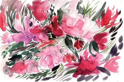 Floral Field IV by Albina Bratcheva framed canvas print