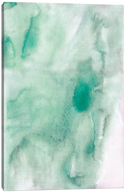 Beach Abstract Canvas Art Print - Green with Envy
