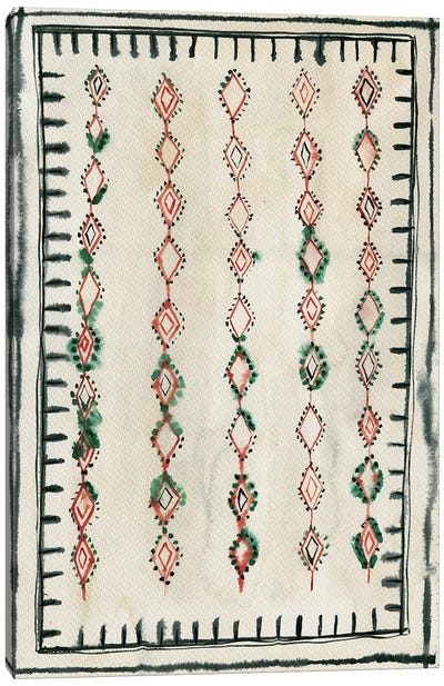 Moroccan Rug II Canvas Art Print - Tribal Patterns