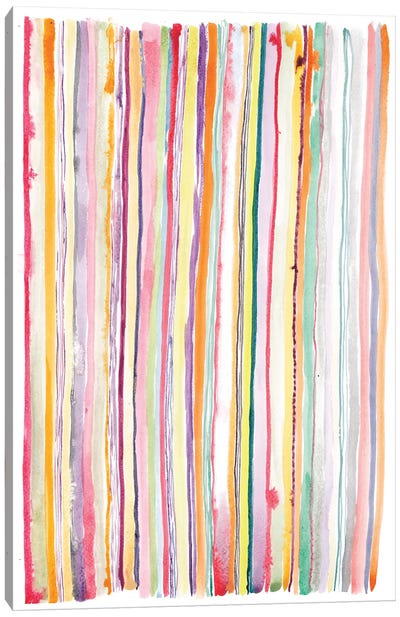 Watercolor Abstract I Canvas Art Print - Stripe Patterns