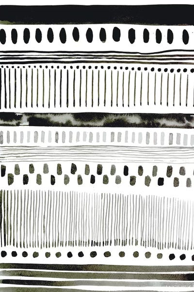 Stripes: Watercolor Abstract V by Albina Bratcheva