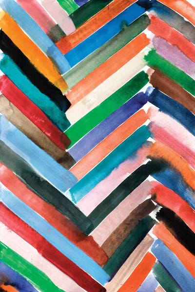 Chevron: Watercolor Abstract VI by Albina Bratcheva