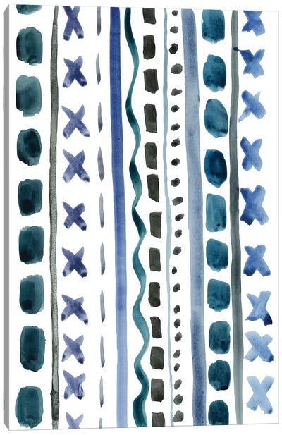 XO Canvas Art Print - Stripe Patterns