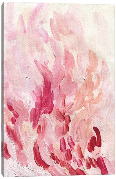 Pretty In Pink Canvas Art Print - Pantone Living Coral 2019