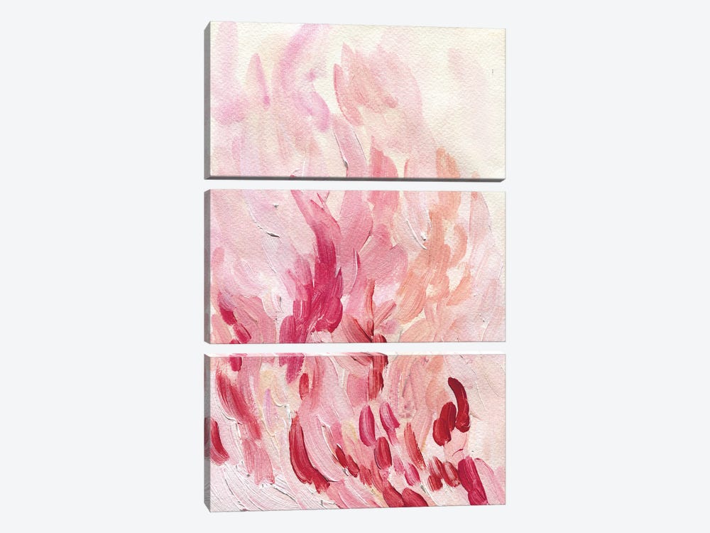 Pretty In Pink by Albina Bratcheva 3-piece Canvas Wall Art