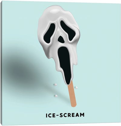 Ice Cream Canvas Art Print - Ghostface