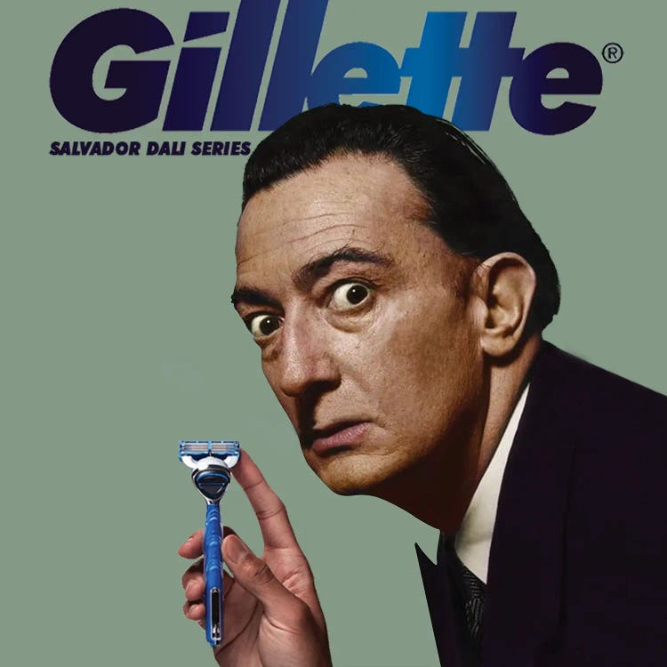 Salvador Dali Gillette by Bekir Ceylan wall art