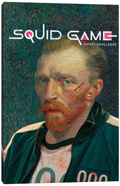Van Gogh Squid Game Canvas Art Print