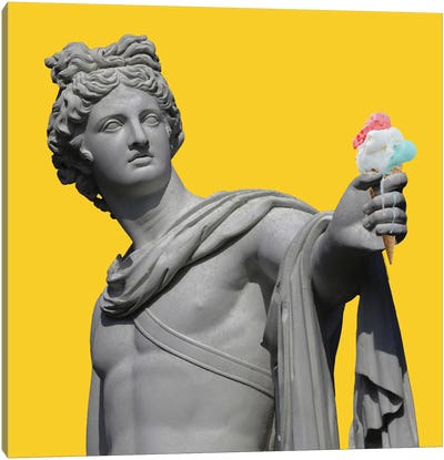Statue Ice Cream Canvas Art Print - Regal Revival