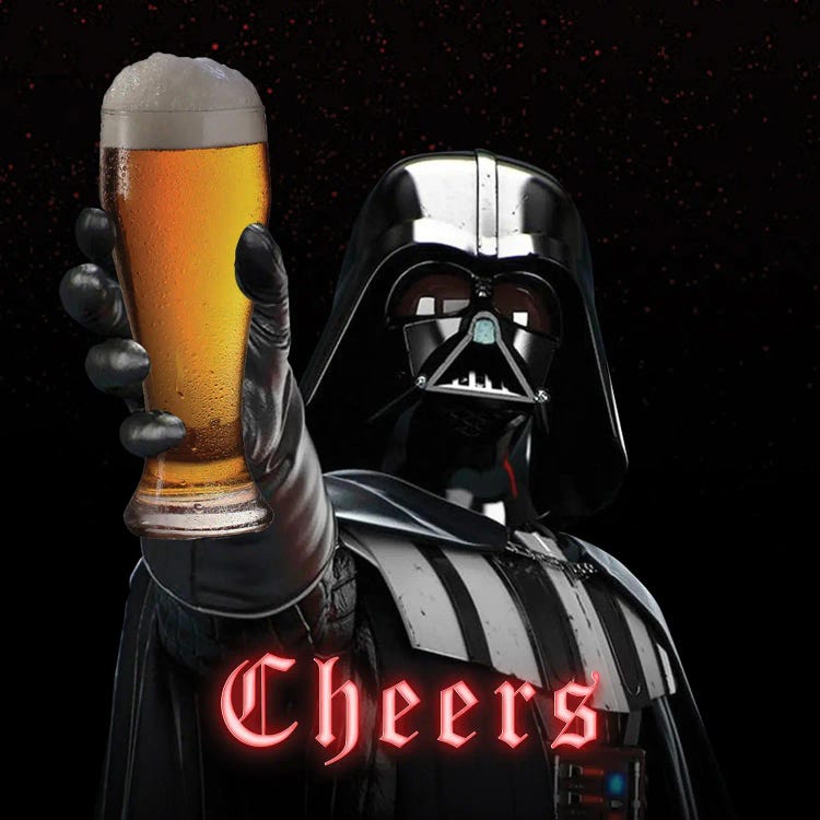 Darth Vader Cheers by Bekir Ceylan wall art