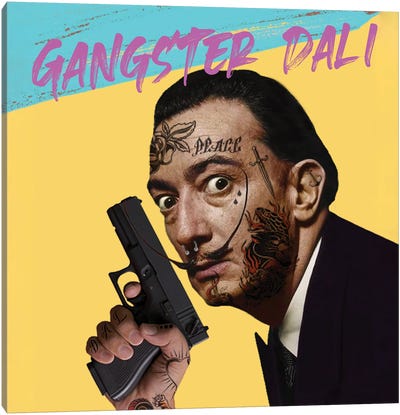 Gangster Dali Canvas Art Print - Bekir Ceylan