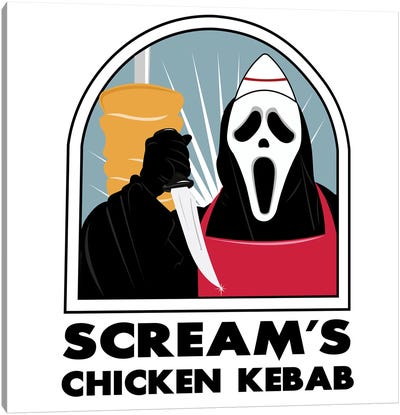 Scream's Kebab Canvas Art Print - Bekir Ceylan