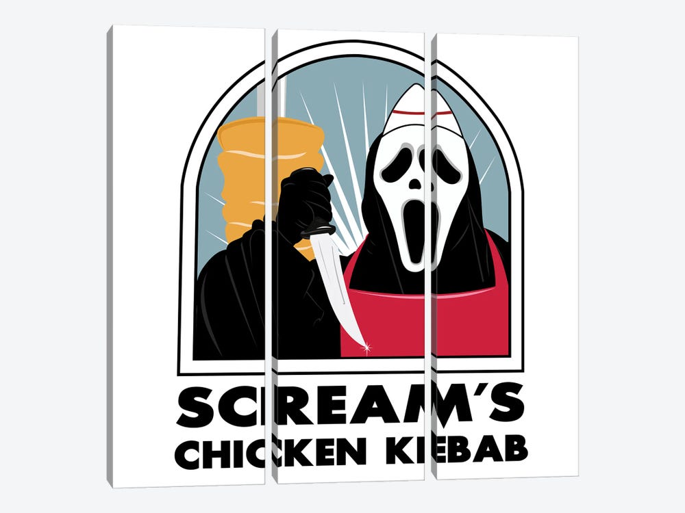 Scream's Kebab by Bekir Ceylan 3-piece Canvas Art