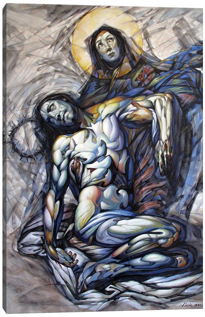 Pieta Canvas Art Print - La Pieta Reimagined