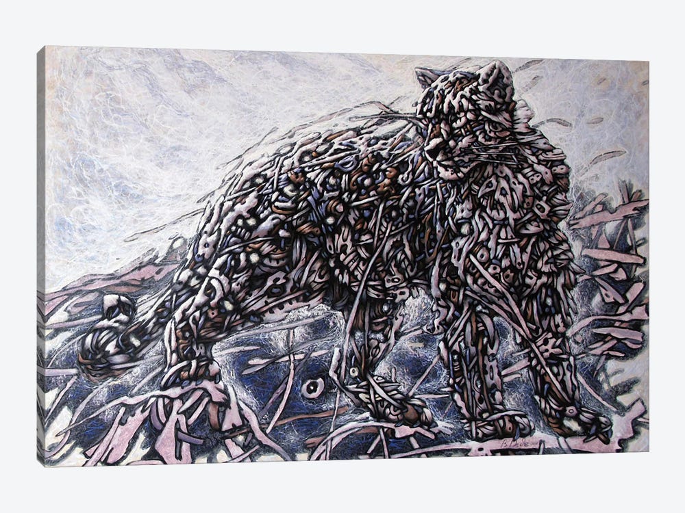Snow Leopard by Bogdan Dide 1-piece Canvas Art