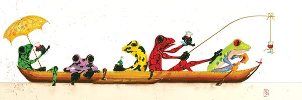 Frogs: Party Boat by Barton DeGraaf