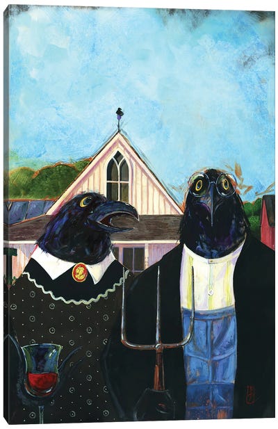 Whine 30 Canvas Art Print - American Gothic Reimagined