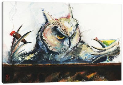 Who Canvas Art Print - Owl Art