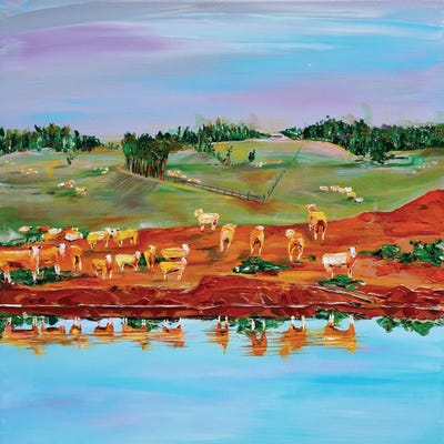 Distant Moon by Bridie O'Brien canvas print