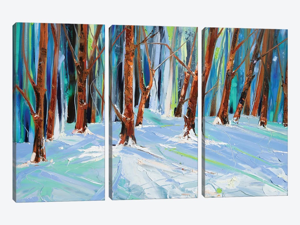 Forest Of Lost And Found by Bridie O'Brien 3-piece Canvas Print