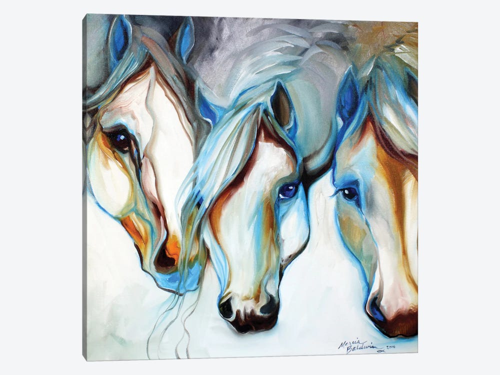 3 Nobles Equine Abstract by Marcia Baldwin 1-piece Canvas Print