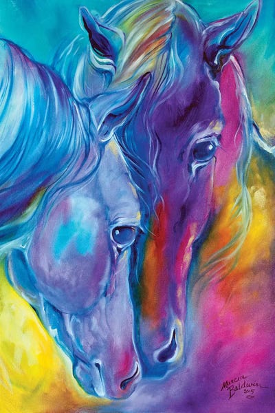 Color My World With Horses Loving Spirits by Marcia Baldwin canvas print